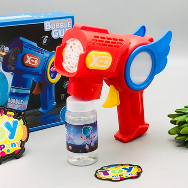 8 Holes Battery Space Colorful Bubble Gun